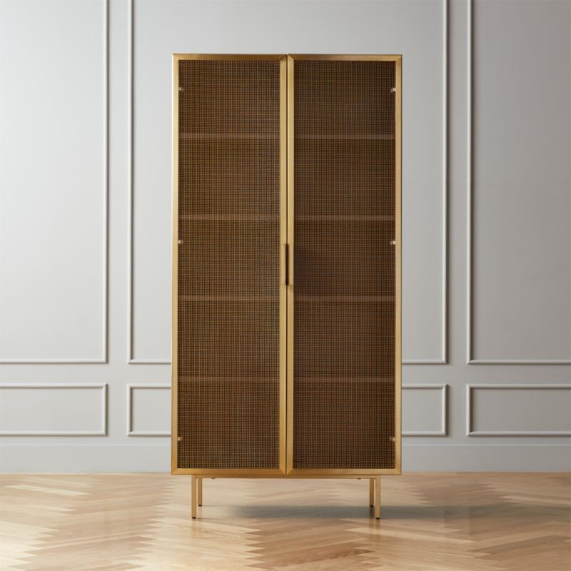 Trace Modern Brass Wire Bookcase + Reviews | CB2 | CB2