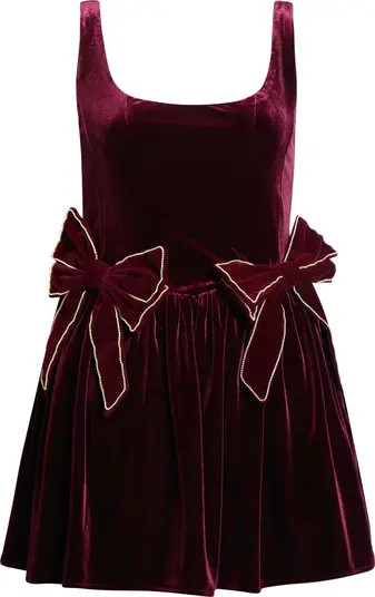 All in Favor Velvet Fit & Flare Dress | Nordstrom | Nordstrom