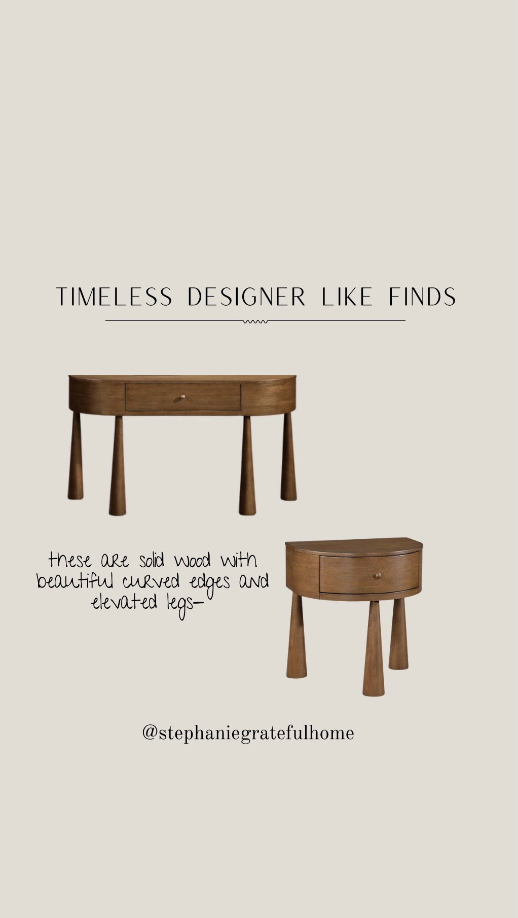 This console table and nightstand look so designer like- the design and color tone are 🤌🏻




#LTKHome