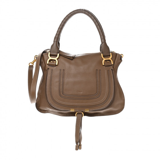 CHLOE Calfskin Medium Marcie Satchel Nut | FASHIONPHILE | Fashionphile
