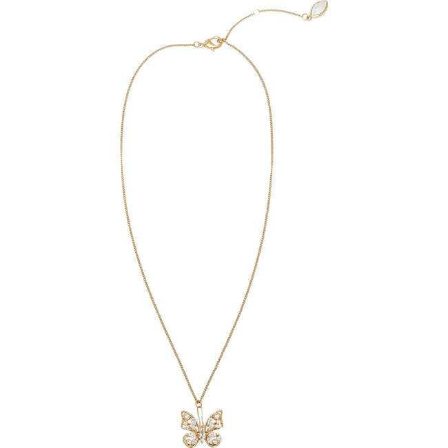 Mignonne Gavigan | Ingrid Crystal Butterfly Necklace (Gold, One Size) | Maisonette | Maisonette