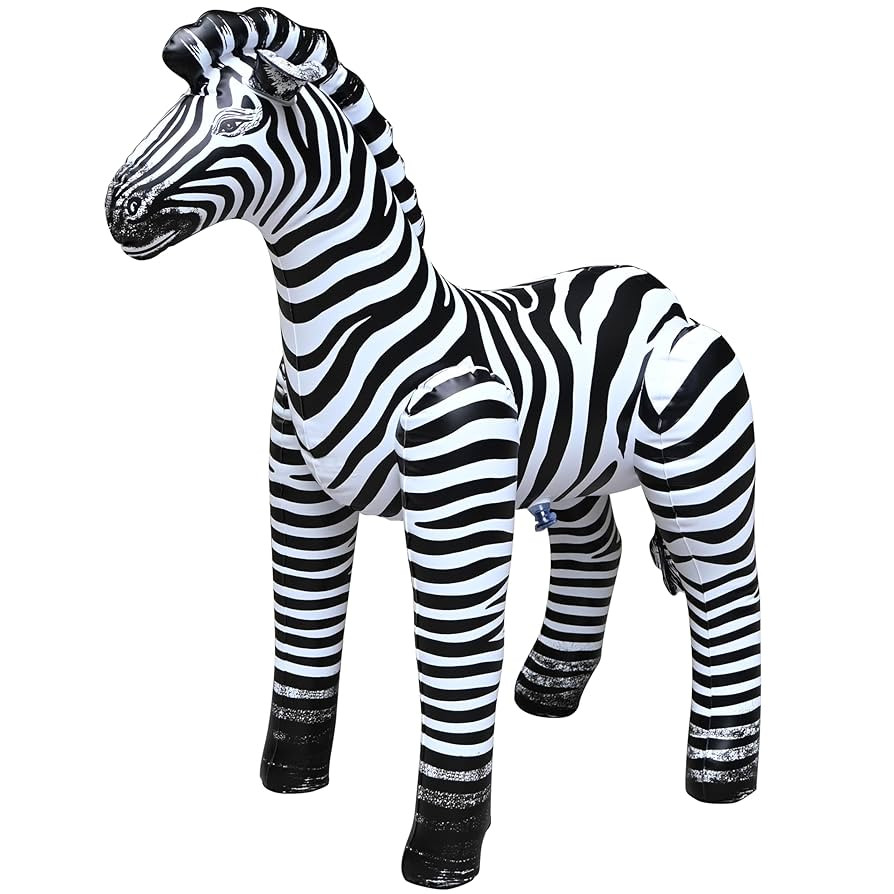 Jet Creations 32" Tall Inflatable Zebra Toy, Realistic Animal Figure for Africa Safari Party Deco... | Amazon (US)