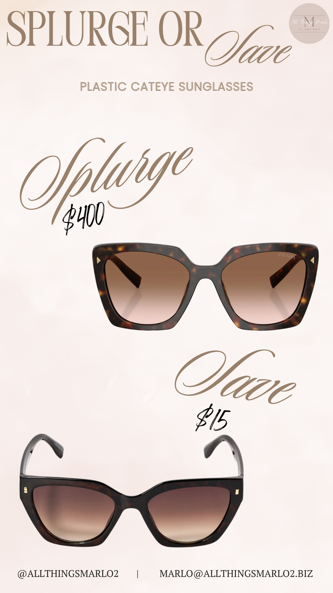 Plastic Cateye Sunglasses 

 #LTKSeasonal #LTKWorkwear #LTKTravel