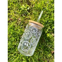 Smile Face Libbey Glassware L Beer Can Glass-Coffee | Coffee Glass Soda Iced Gifts Under 20 For Her | Etsy (US)