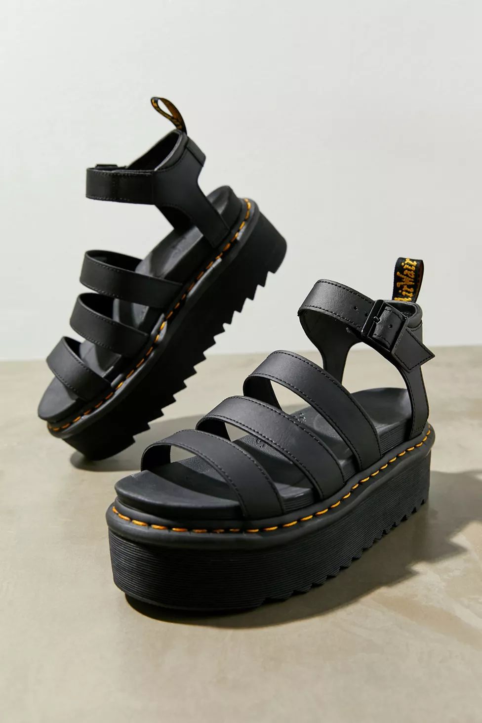 Dr. Martens Blaire Hydro Leather Strap Platform Sandal | Urban Outfitters (US and RoW)