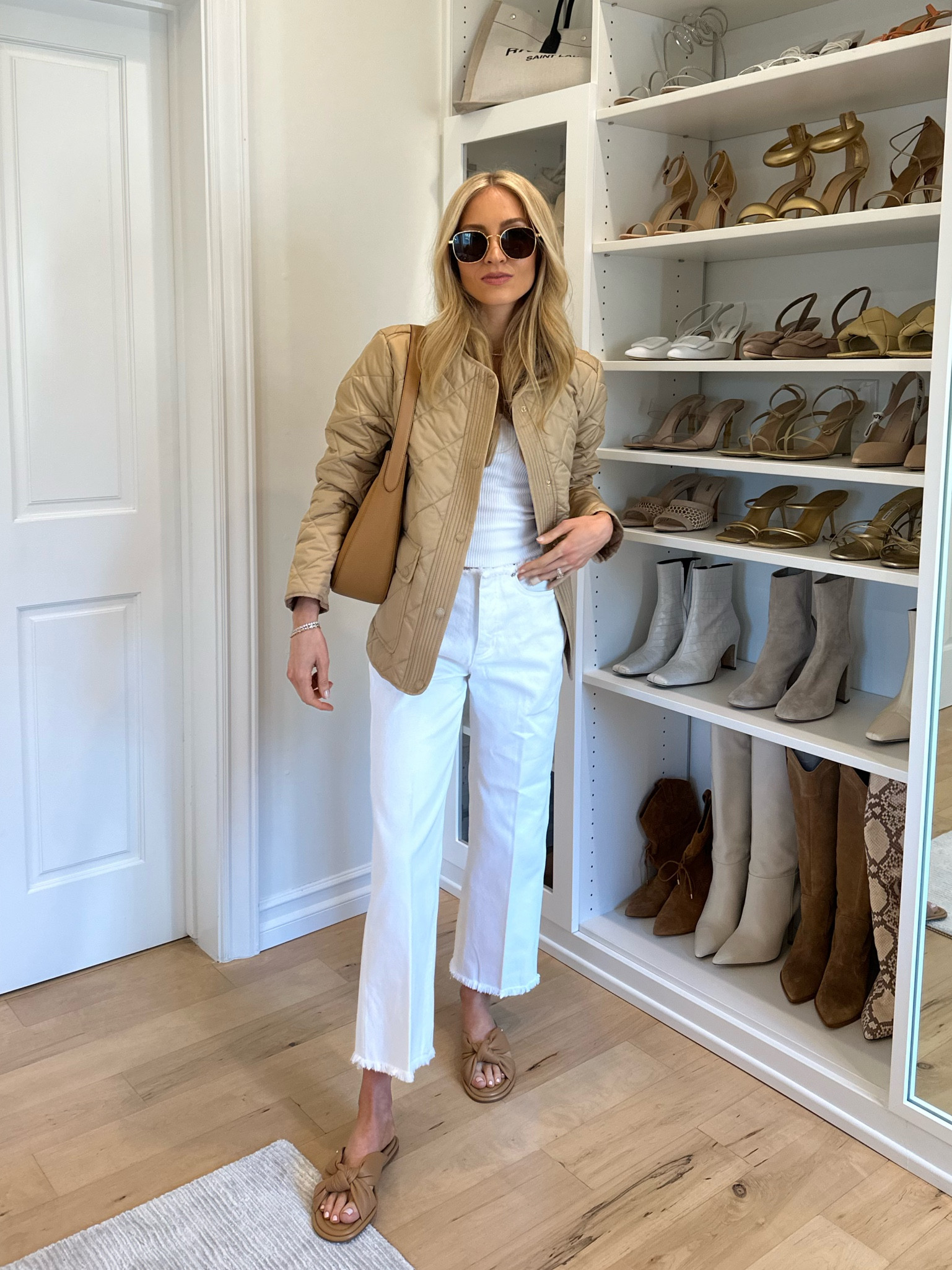 Casual farmers market OOTD - this quilted jacket is an easy light layer 

@michaelkors has 25% off right now for the Spring Event!

#michaelkors mkpartner

Sizes worn here:
Jacket XS
Jeans 0
Sandals 8 (they run a half size to a full size large)

#LTKstyletip #LTKSeasonal