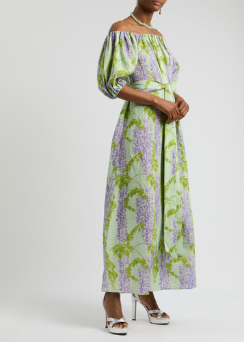 Zaza floral-print linen maxi dress | Harvey Nichols