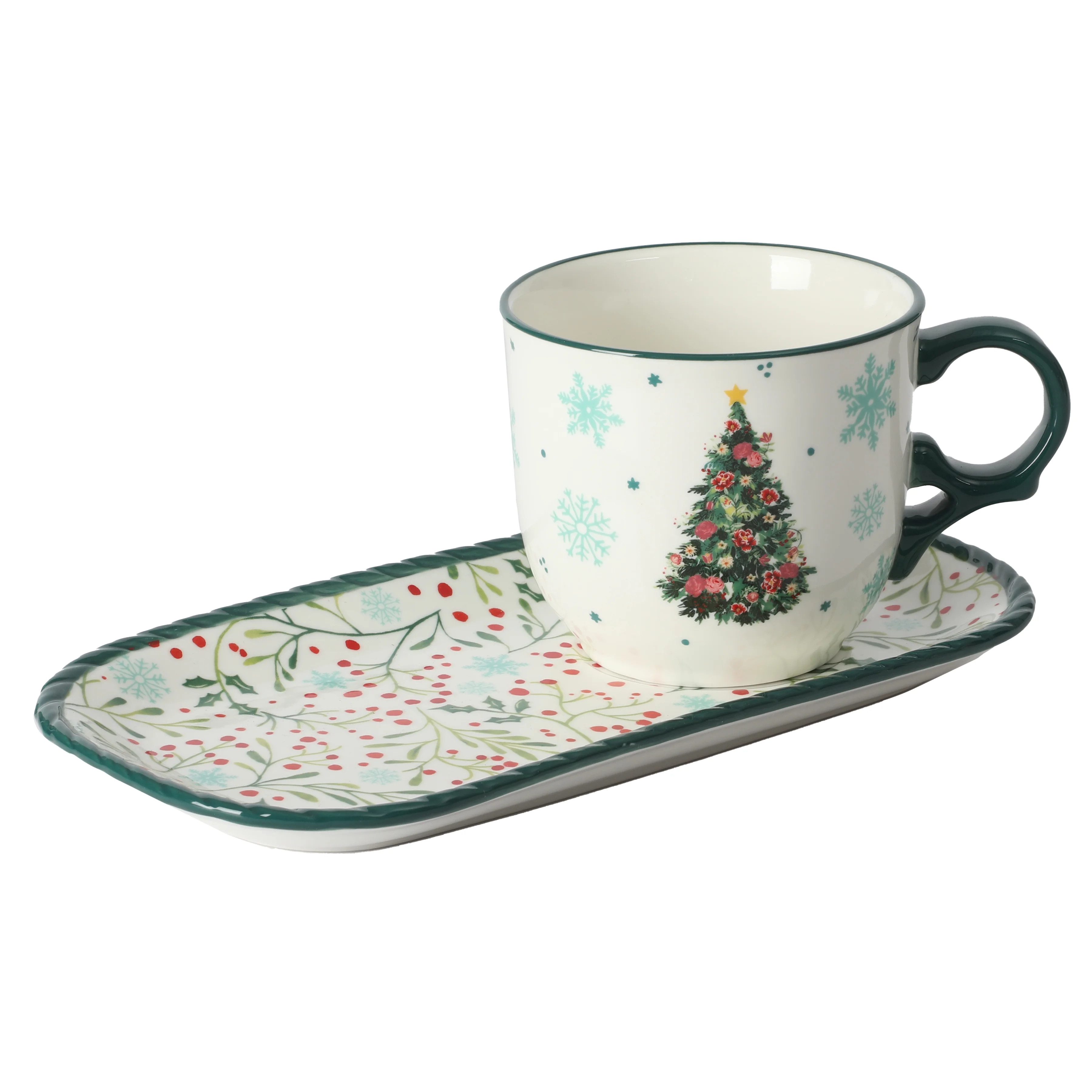 The Pioneer Woman Holly Toss Stoneware Cookie Tray Set | Walmart (US)