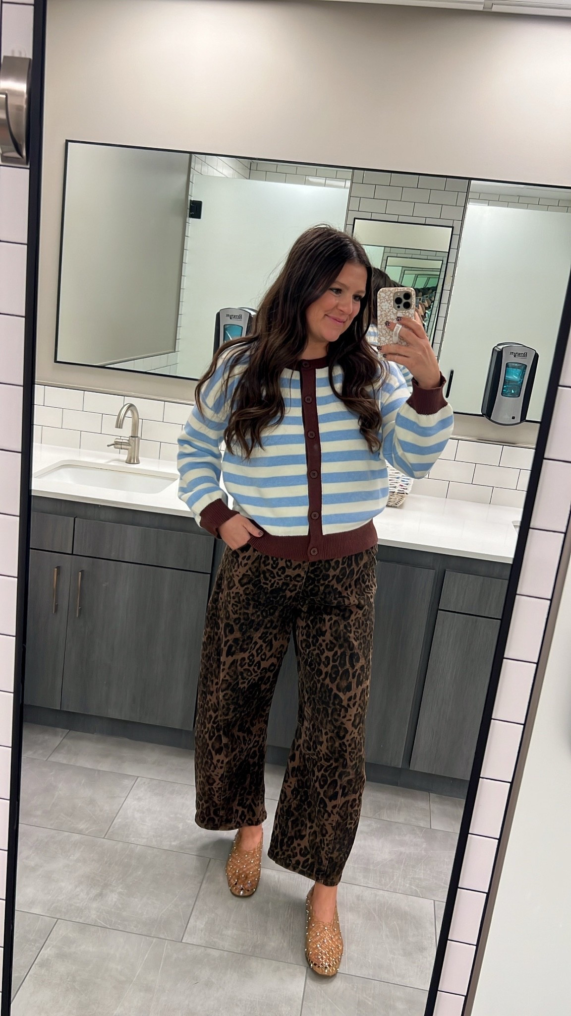 Wearing my true size medium min both! Obsessed with cozy cute outfit for fall! Post Partum friendly! 

Work outfit / casual cute / casual work wear / comfy cute / mom work outfit / office outfits / teacher outfit / fall outfit / early fall litfit / sahm outfit / working mom / mom workwear / business casual workwear / fall workwear / fall woke outfit / mom outfit / comfy mom outfit / post Partum fall outfit / post partum outfit / post Partum jeans / mom jeans / comfy jeans / leopard print / leopard jeans / fall trends / brown and blue / stripes / cardigan / striped cardigan / barrel jeans / drawstring waist

#LTKootd #LTKmomlife #LTKWorkwear