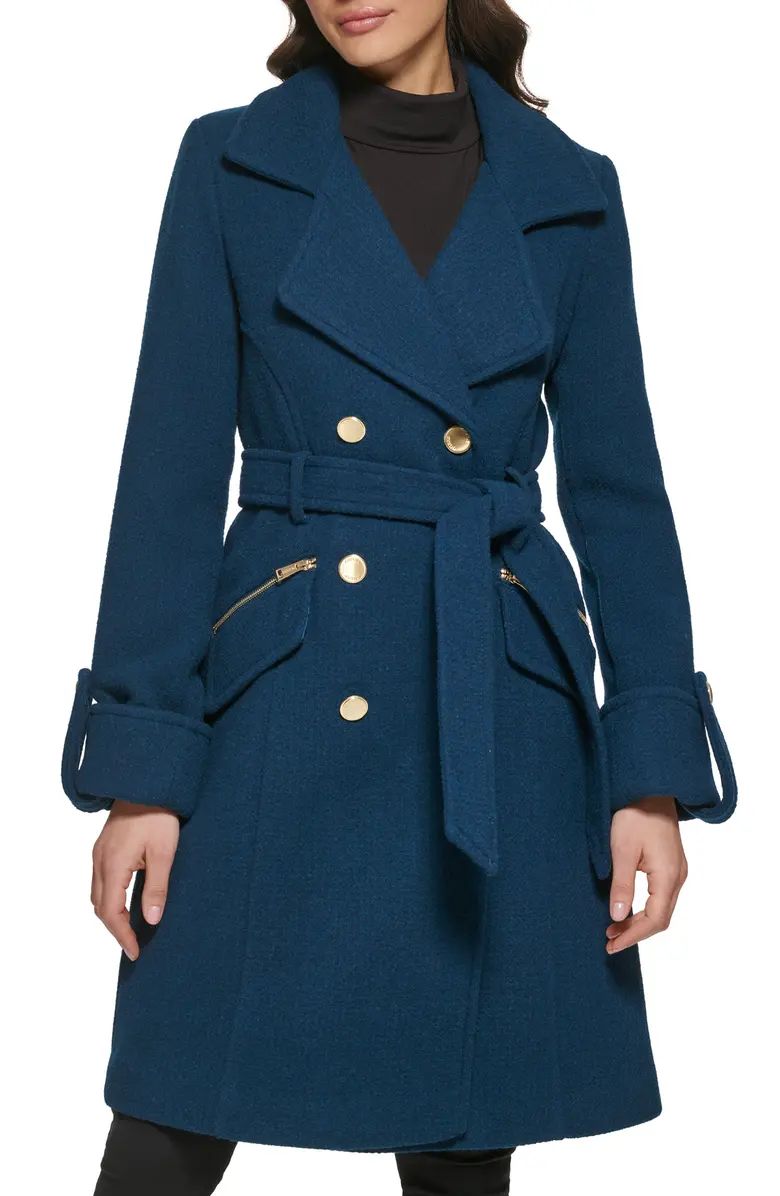 Double Breasted Belted Wool Blend Coat | Nordstrom Rack