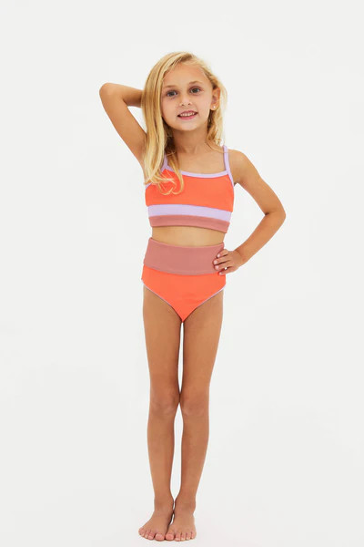 Little Eva Top and Emmy Bottom Oasis Colorblock | Beach Riot