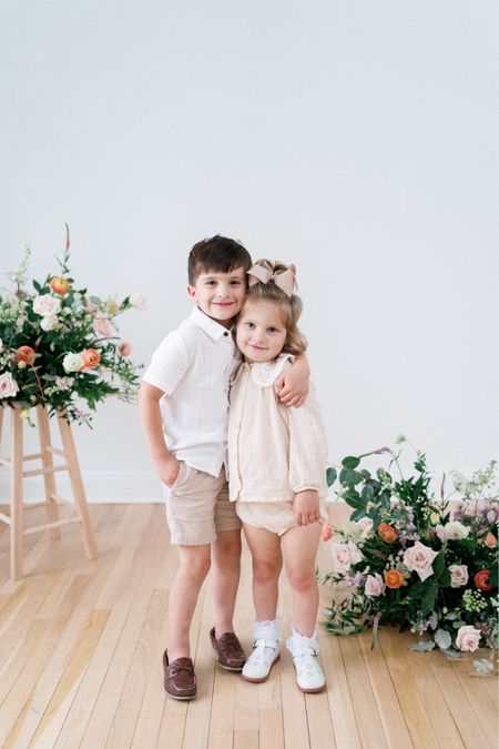 Toddler boy toddler girl 
Photo shoot outfit 
Family pictures 
Mother’s Day 
Beige set 
Kids clothes 
Kids outfits 

#LTKKids #LTKFamily #LTKFindsUnder50