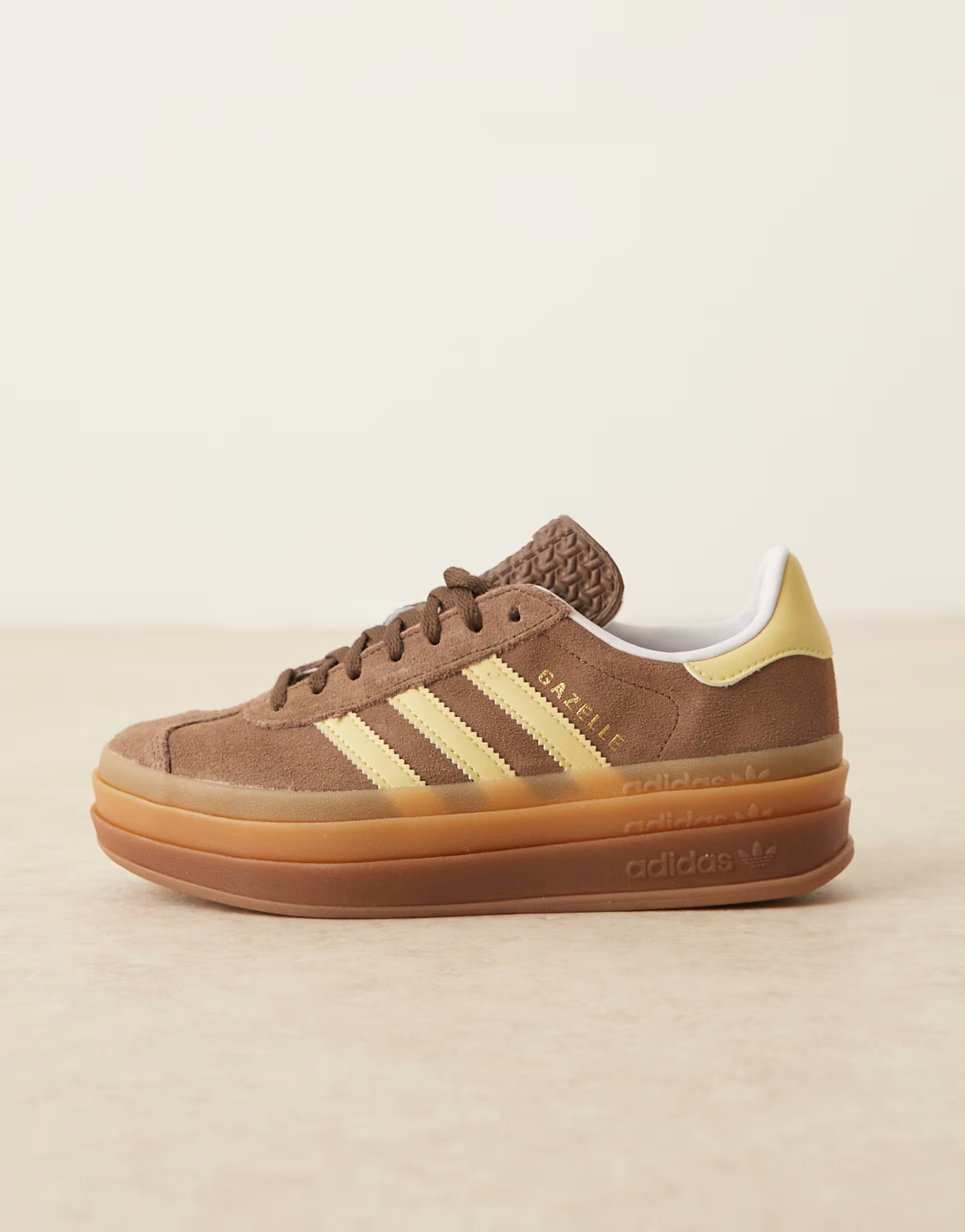 adidas Originals Gazelle Bold platform trainers in brown and yellow | ASOS | ASOS (Global)