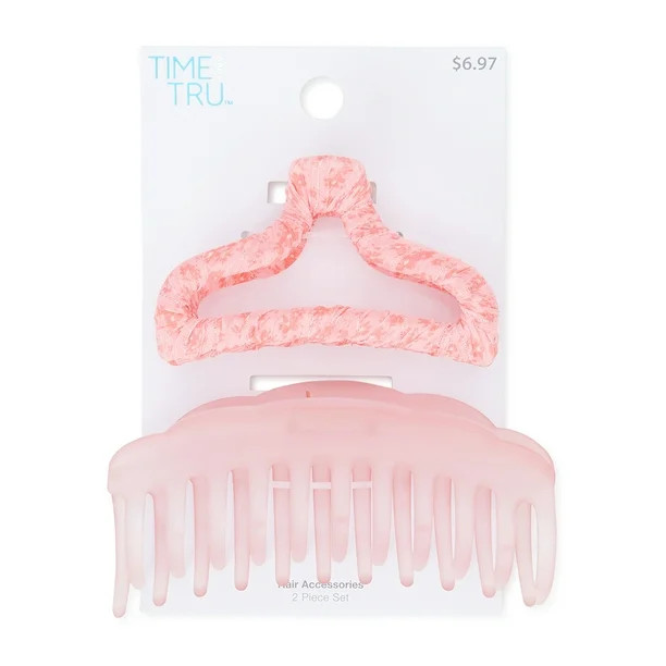 Time and Tru Women’s Claw Hair Clips, 2-Pack | Walmart (US)