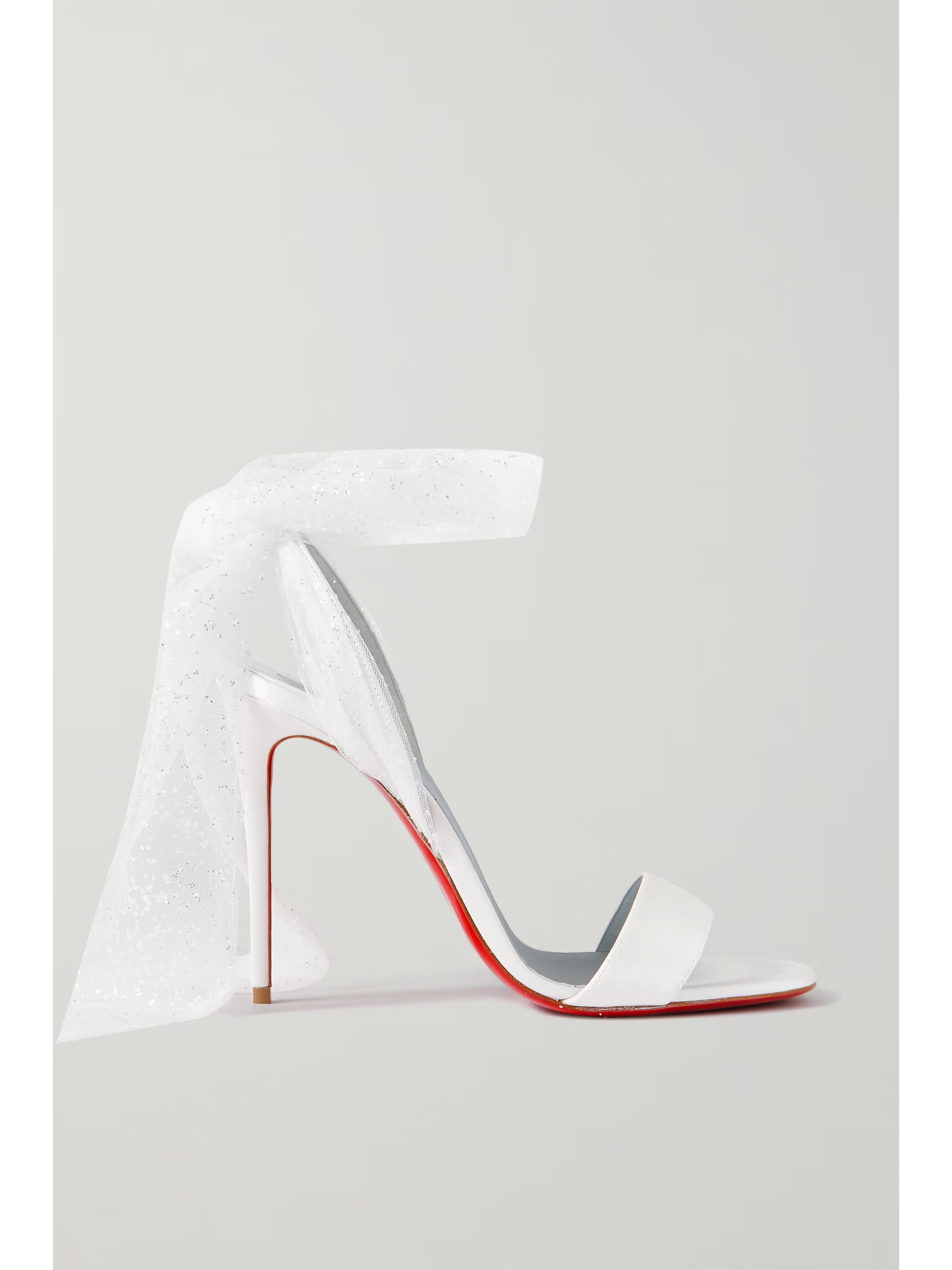 Desert 100 satin and glittered tulle sandals | NET-A-PORTER (US)