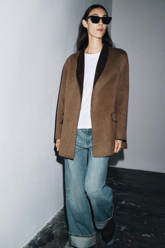 NEWZW COLLECTION OVERSIZED WOOL BLAZER$ 169.00Brown | 7522/245/700Add to cartNotify meComing soon... | Zara US