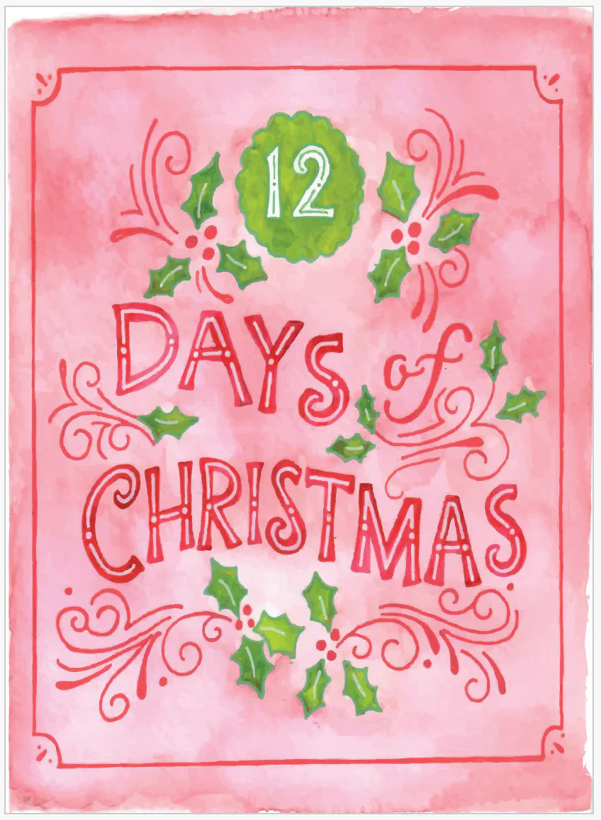 Watercolor Playing Cards by Fort52 - 12 Days of Christmas (Red) | Lila and Hayes