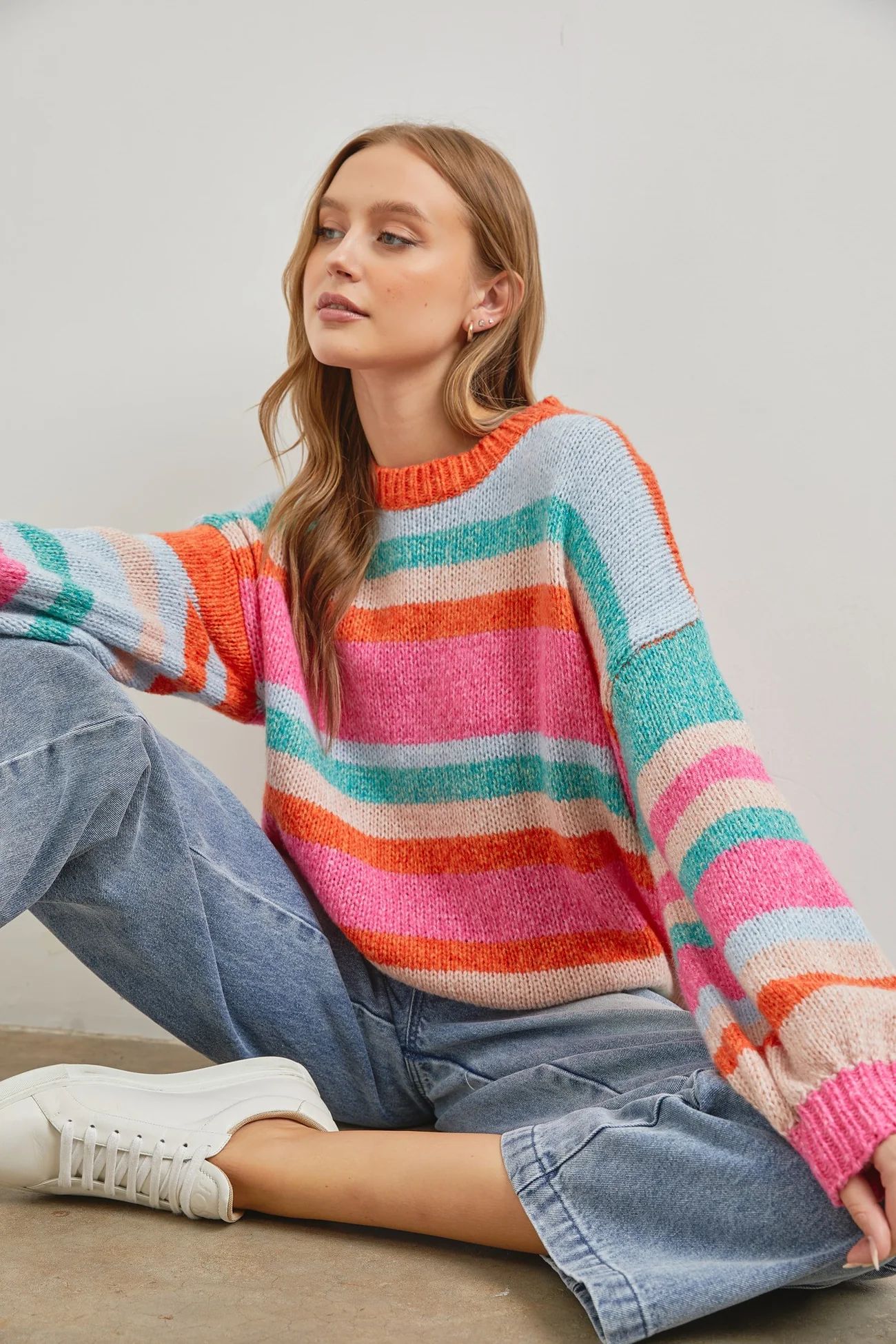 Multi-Color Striped Sweater | PinkBlush Maternity