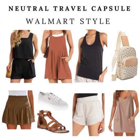 Neutral travel capsule ideas from Walmart! 

Get ready for summer road trips and cross-county adventure with these easy to pack travel options! All of them are under $40!

#walmartpartner #ad @walmartfashion @walmart #walmart #walmartfashion 

#LTKOver40 #LTKFindsUnder50 #LTKTravel
