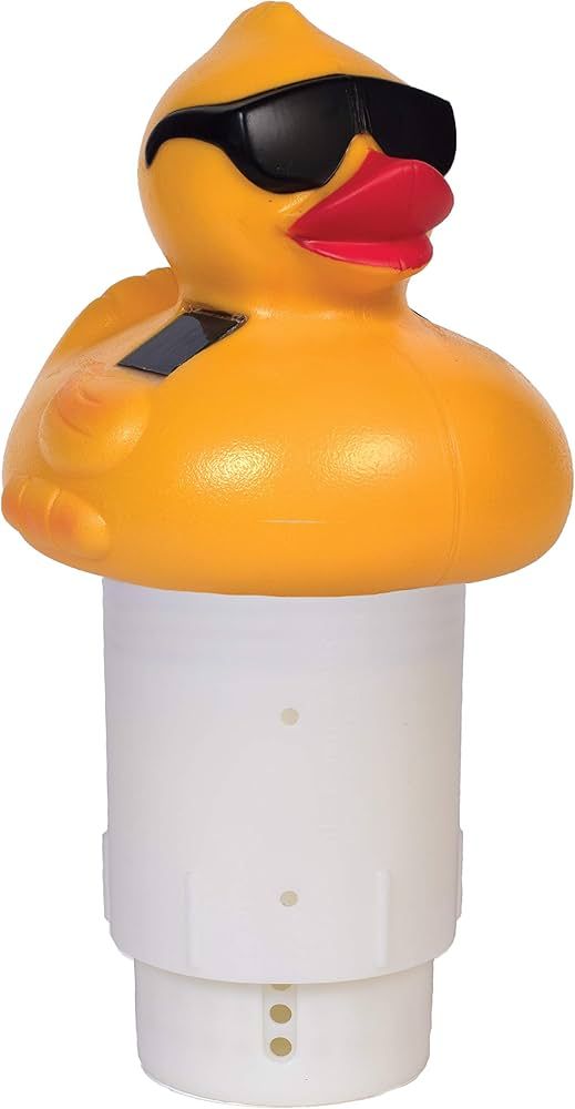 GAME Solar Light-Up Derby Duck Pool Chlorinator; 3”-Tablet Chlorine Dispenser; LED Lights; Ligh... | Amazon (US)