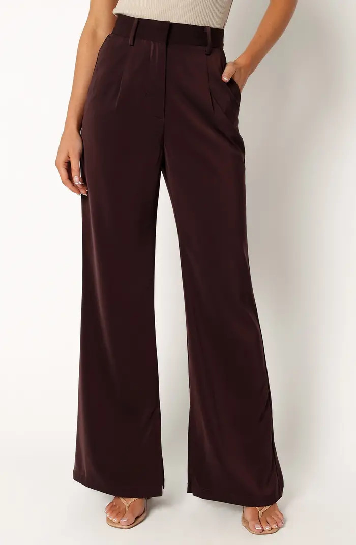 Neveah Wide Leg Satin Pants | Nordstrom