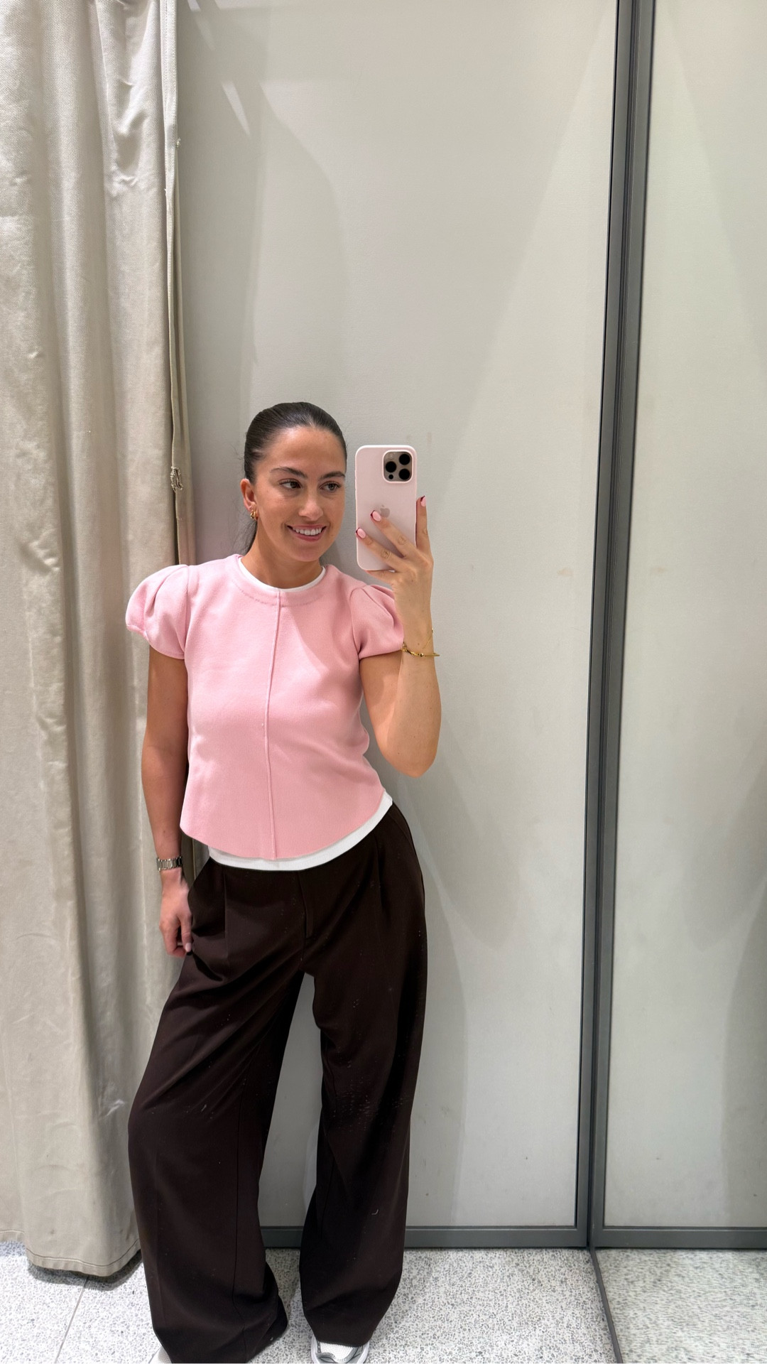 Spring workwear - pink top - brown trousers 

#LTKspring #LTKworkwear #LTKFashionMonth