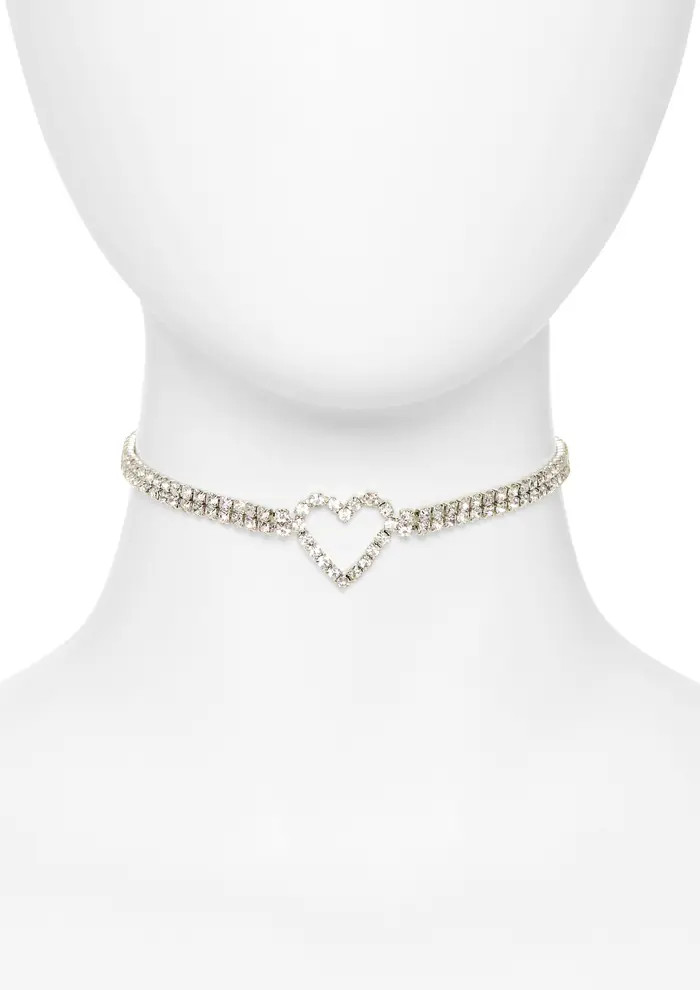 Crystal Heart Tennis Choker | Nordstrom