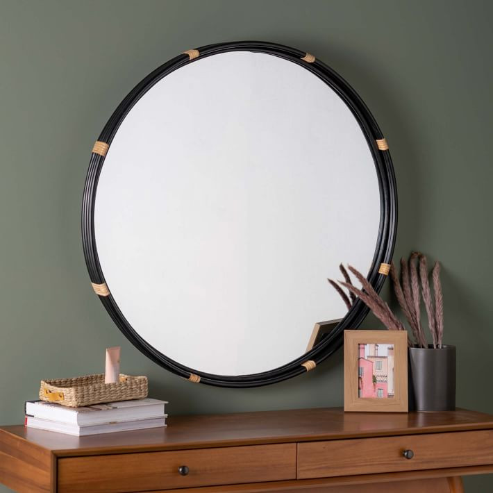 Round Rattan Wall Mirror | West Elm (US)