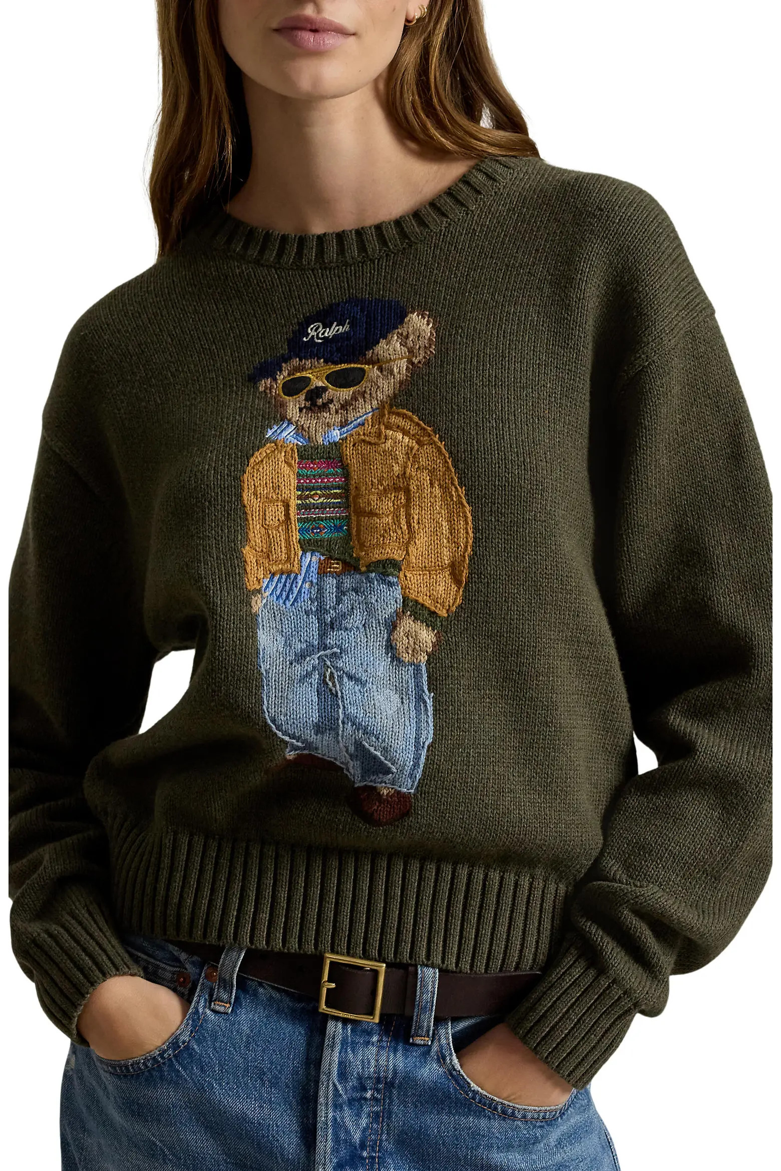 Polo Ralph Lauren Polo Bear Cotton Crewneck Sweater (Women) | Nordstrom | Nordstrom