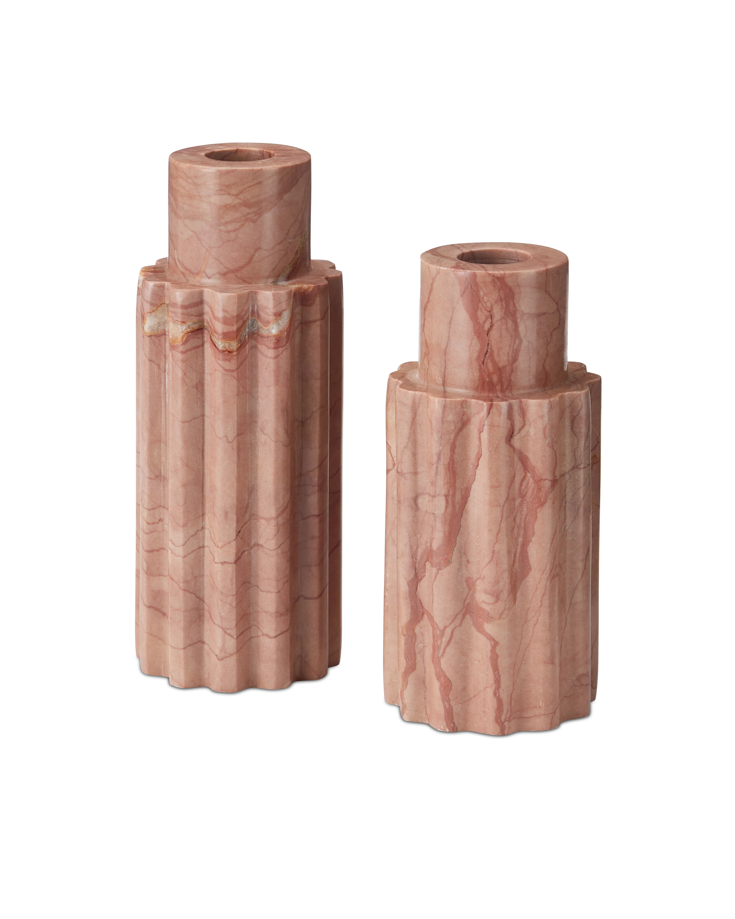 Penrose Pink Candle Holder Set of 2 | Outrageous Interiors + Design