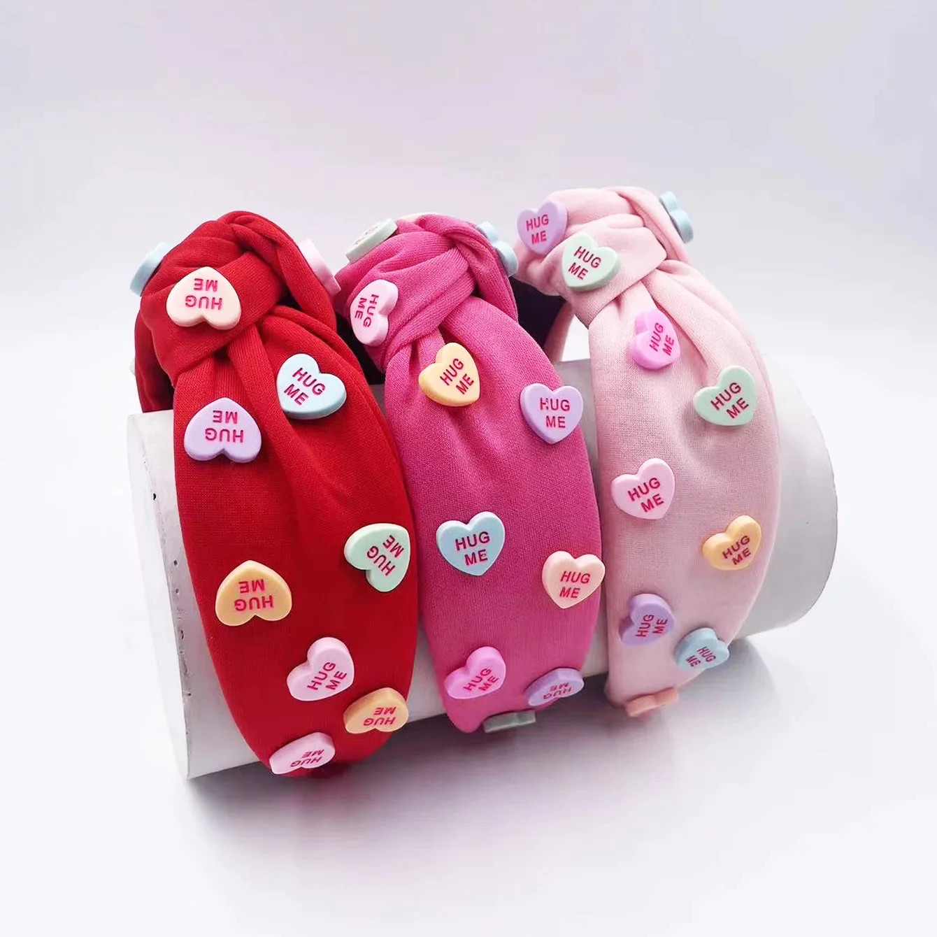Conversational Hearts Headband PRE ORDER | Pink possum