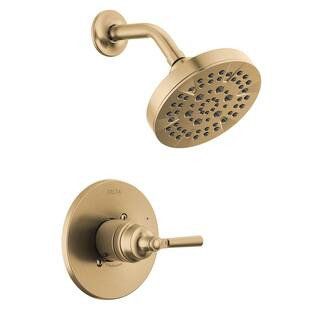 Saylor Gold 1-Handle Wall Mount Shower Trim Kit in Champagne Bronze (Valve Not Included) | The Home Depot
