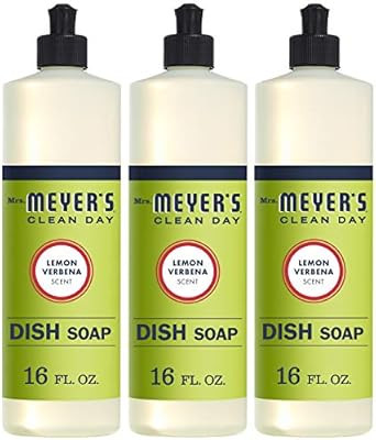 Mrs. Meyer's Clean Day Liquid Dish Soap, Cruelty Free Formula, Lemon Verbena Scent, 16 Oz- Pack o... | Amazon (US)