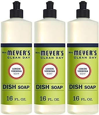 Mrs. Meyer's Clean Day Liquid Dish Soap, Cruelty Free Formula, Lemon Verbena Scent, 16 Oz- Pack o... | Amazon (US)