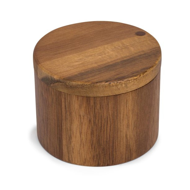 Better Homes & Gardens Acacia Wood Round Small Salt Chamber - Walmart.com | Walmart (US)