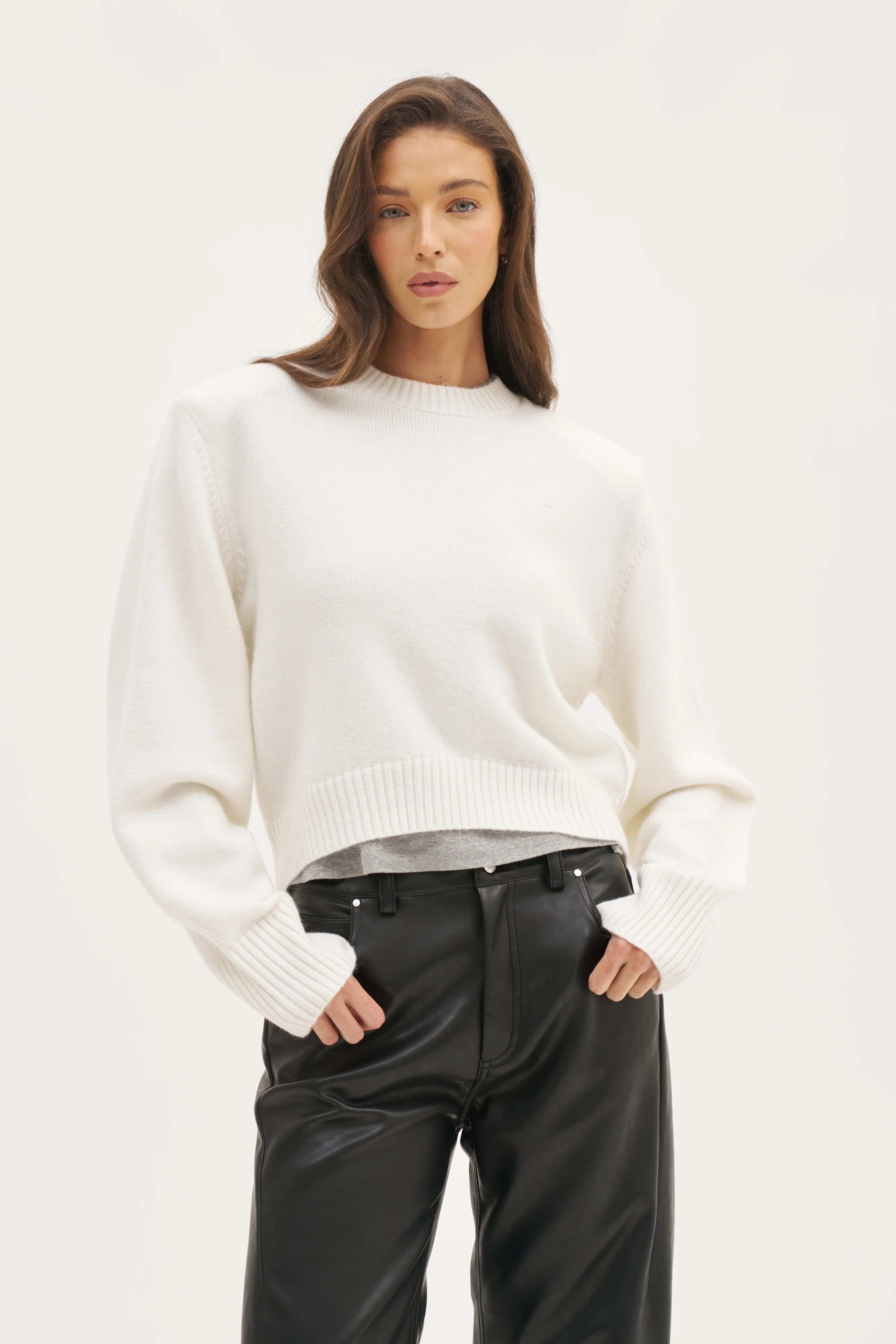 Power Knitted Sweater - Cream | Maebe