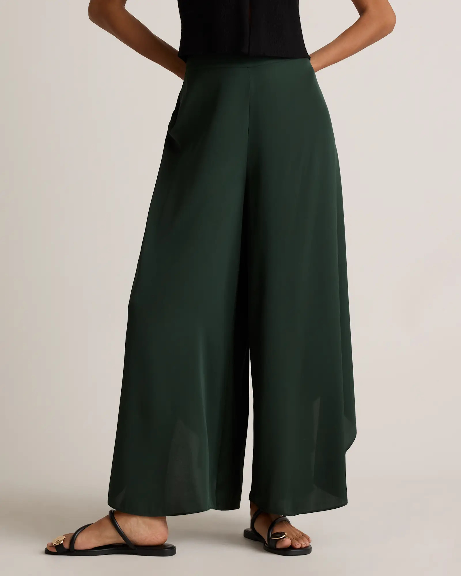 Washable Stretch Silk Palazzo Pants | Quince