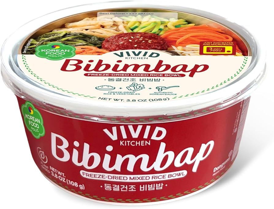 VIVID KITCHEN Freeze-Dried Bibimbap with Zero Sugar Sauce – Plant-Based Korean Meal – 3-Minut... | Amazon (US)