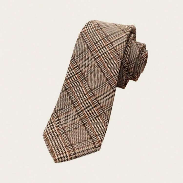 Cravate À Carreaux Denses Pour Homme, Convient Pour Veste De Costume | SHEIN