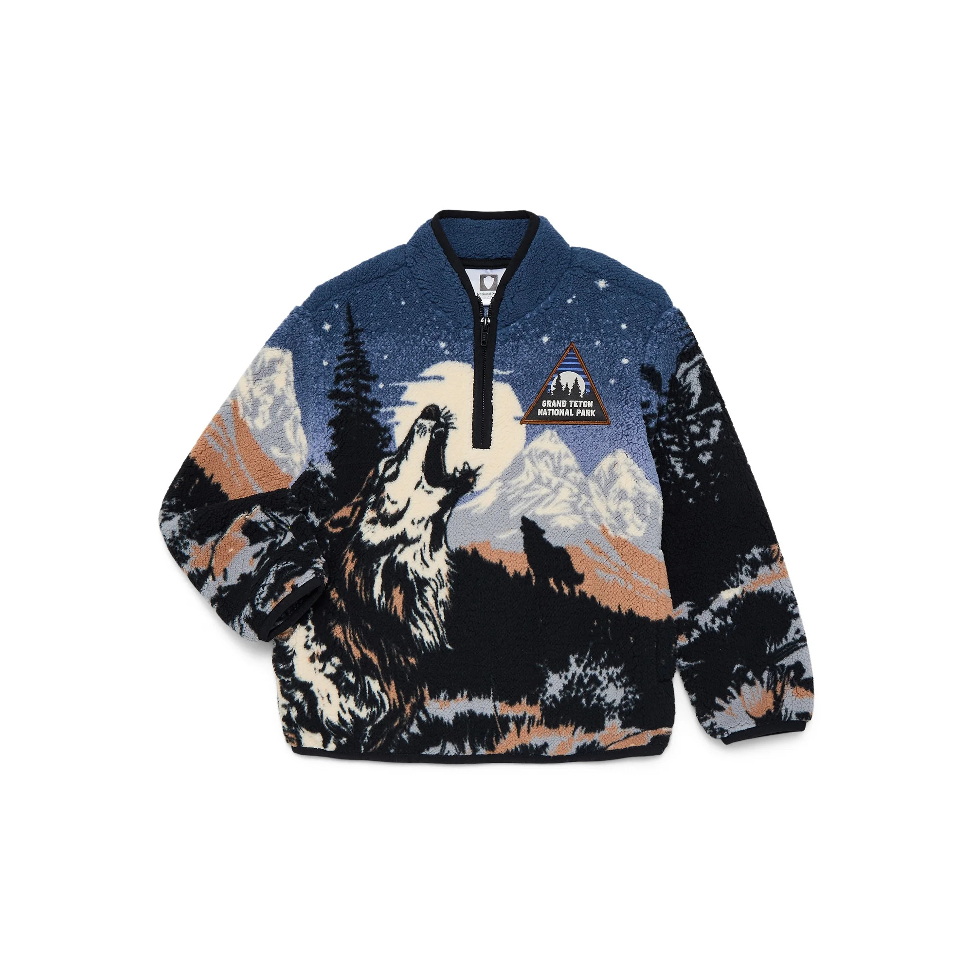 National Parks Grand Teton Boys Plush Quarter Zip Sweatshirt, Sizes 4-18 | Walmart (US)