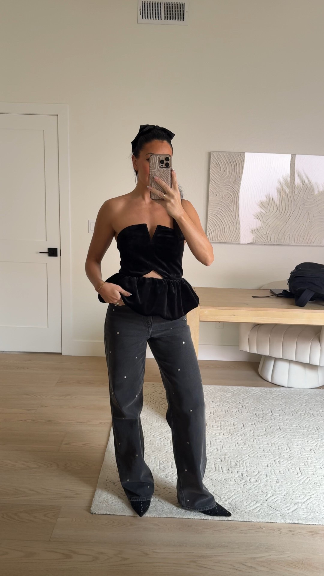 Back home to go to church! Throwing a black blazer on this festive express outfit /
Size small velvet top
Size 2R studded jeans 
Amazon heels 


#LTKgrwm #LTKHoliday #LTKootd