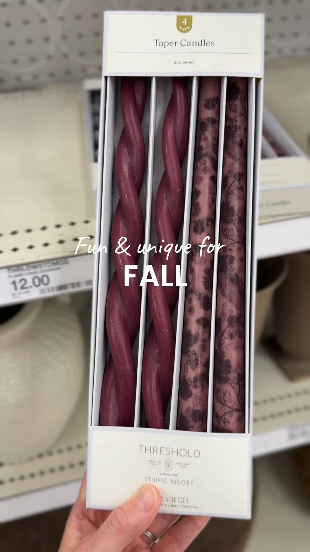 Fun taper candles for fall

Burgundy twist taper candles
Burgundy patterned taper candles

#LTKHome #LTKSeasonal