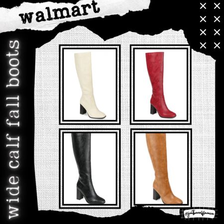 Walmart wide Calf boots, fall fashion, fall style, shoe picks, tall boots, midsize, plus size, chunky heel 

#LTKSeasonal #LTKfindsunder100 #LTKshoecrush