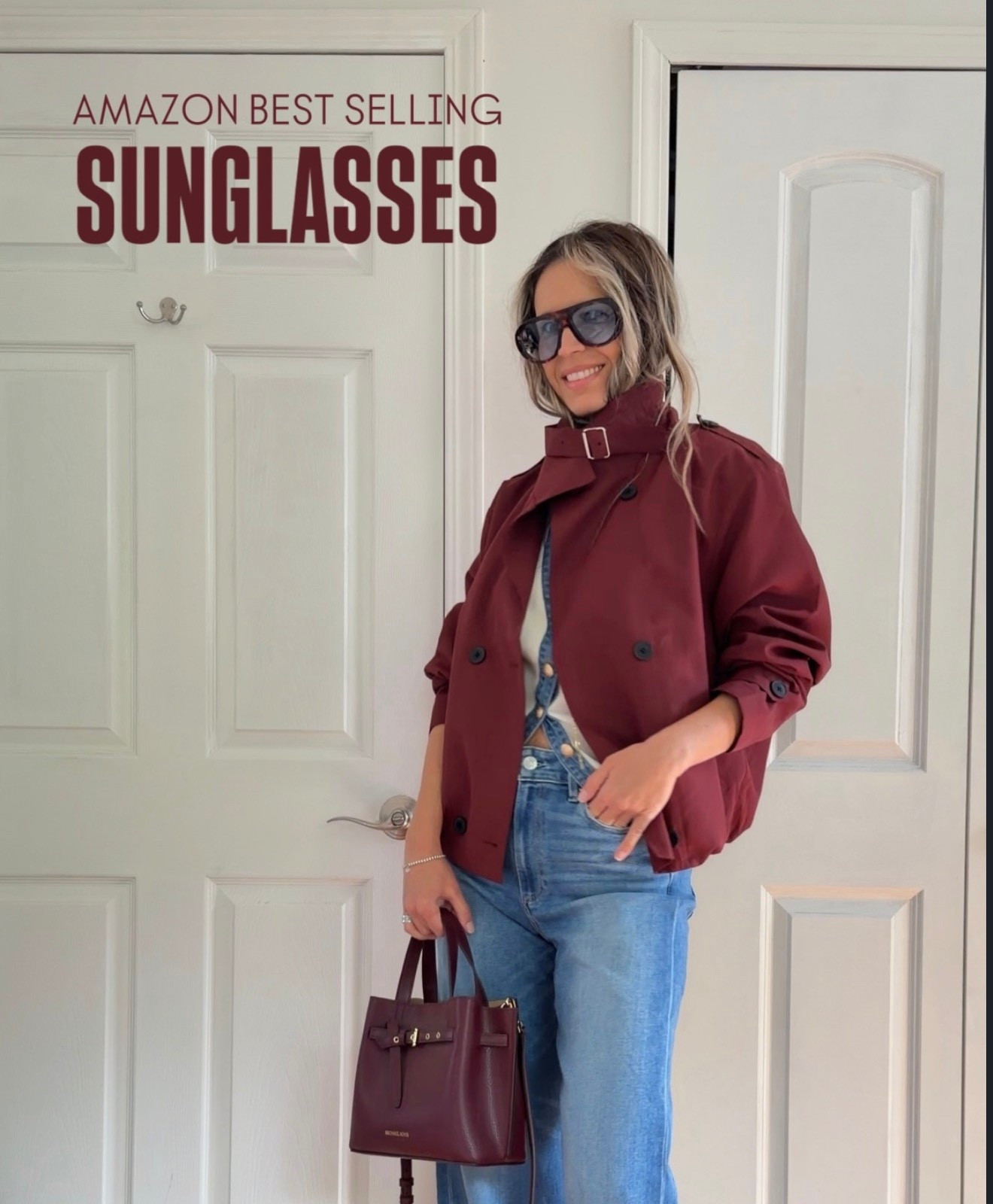Burgundy funnel neck jacket sz S
Jeans sz 27
Burgundy leather bag is beautiful oxblood color



#LTKSaleAlert #LTKgrwm #LTKootd