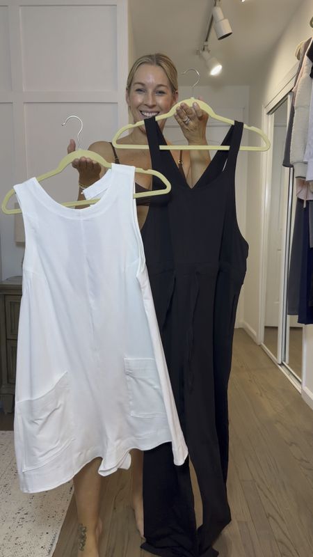 Two incredible rompers/jumpsuits that even I thought I’d NEVER wear! They’re comfy and amazing and look adorable!! 
I’m in a small white and medium black  

#LTKstyletip #LTKfindsunder50 #LTKmidsize