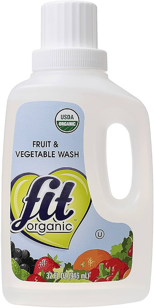 Fit Organic 32 Oz Soaker Produce Wash, Fruit and Vegetable Wash and Pesticide/Wax Remover | Amazon (US)