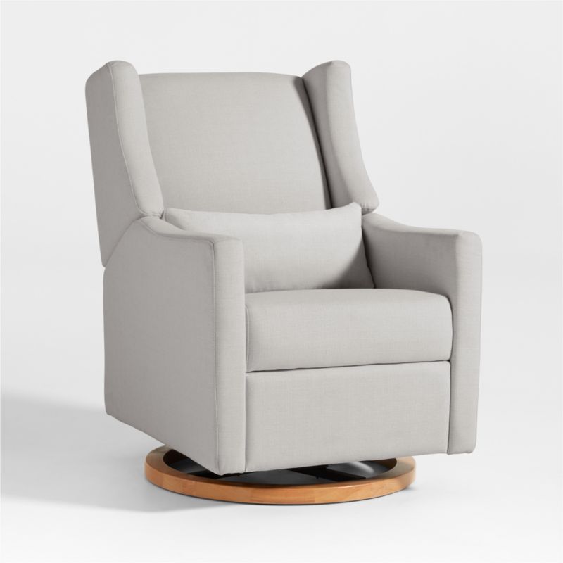 Babyletto Kiwi Nursery Glider Recliner Chair w/ Electronic Control and USB Performance Grey with ... | Crate & Barrel