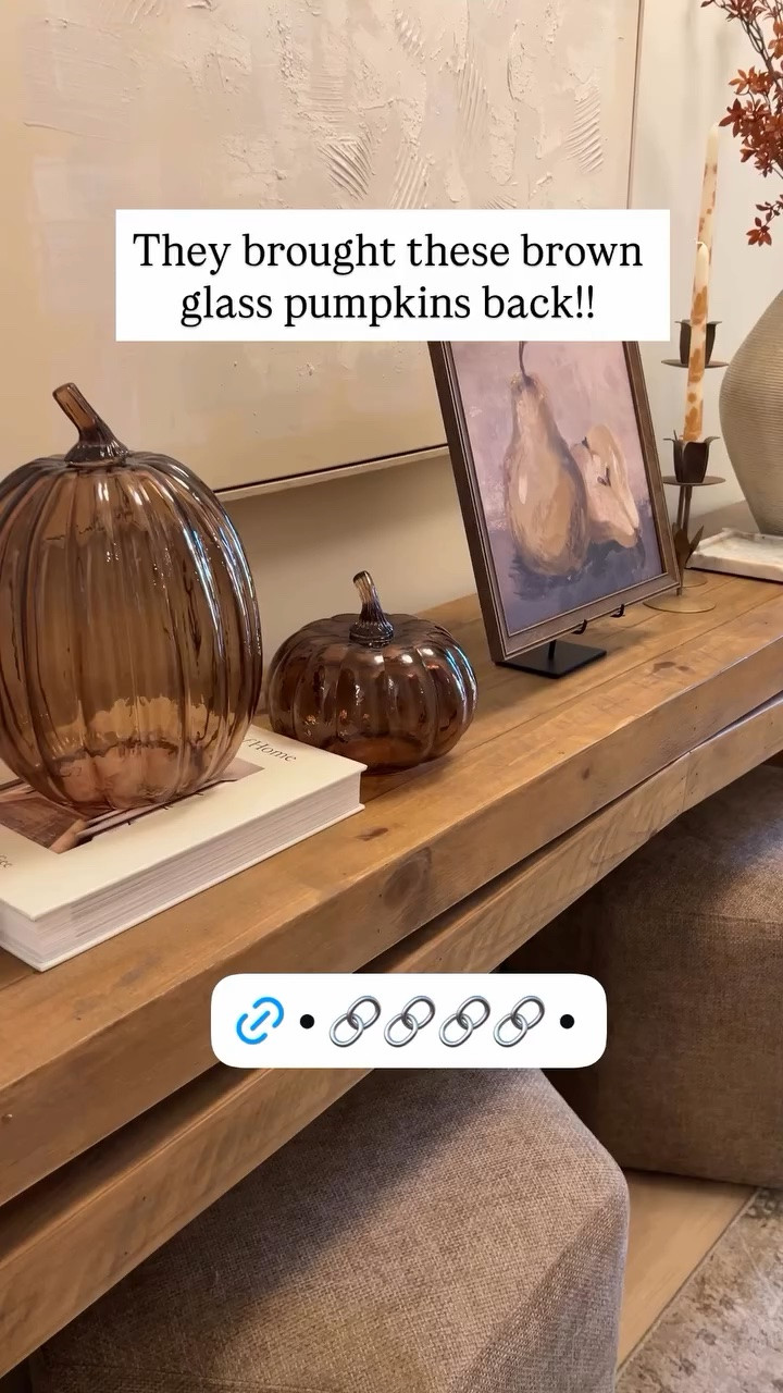 They brought these brown glass pumpkins back this year!