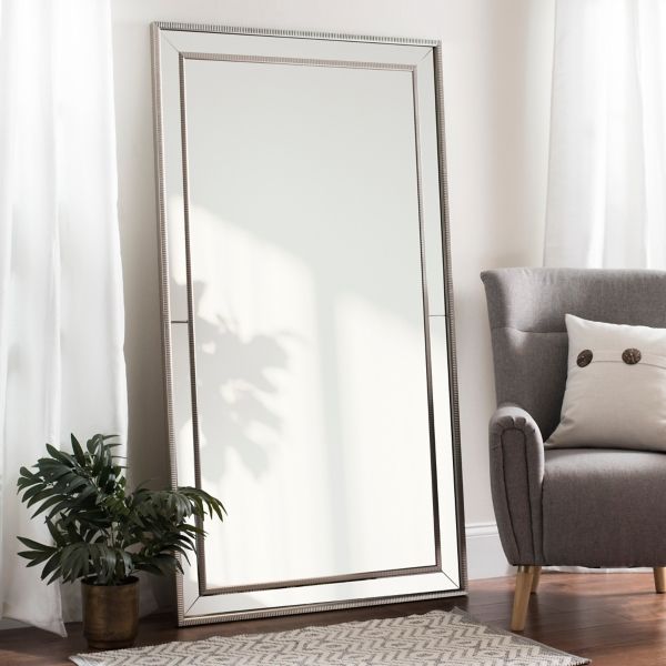 Large Silver Luxe Leaner Mirror, 37.2x67.2 in. | Kirklands | Kirkland's Home