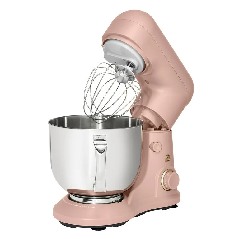 Beautiful 5.3 Qt Stand Mixer, Rose with Flat Beater, Dough Hook, Balloon Whisk | Walmart (US)